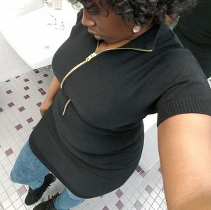 Black sweater shirtdress